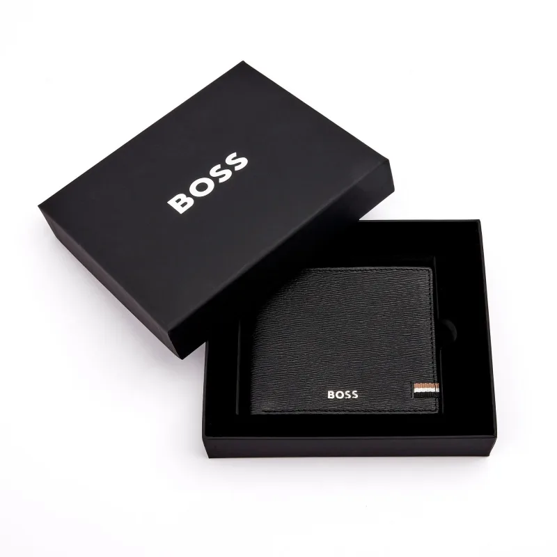 Hugo Boss Pánska kožená peňaženka Iconic Black HLW421A