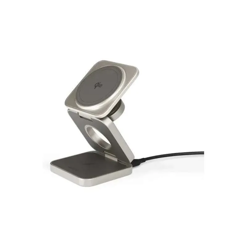 EPICO UltraBase Qi2 3in1 Fold Alu Mag+ Wireless Charging Stand EF55 - titanium (9915112700011)