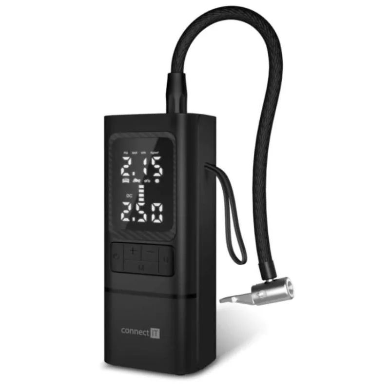 CONNECT IT AirFlow přenosný kompresor/powerbanka/svítilna/ ČERNÝ (CFF-4500-BK)