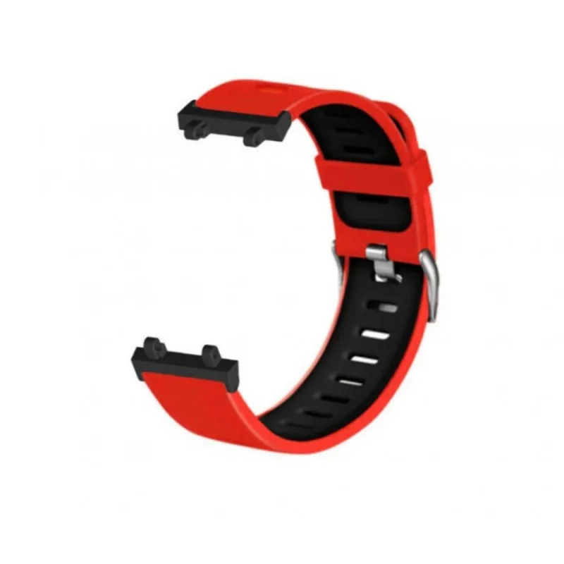 Silikonový řemínek sportovní pro Xiaomi Amazfit T-Rex 2 - Červeno černý ESES 1530004120