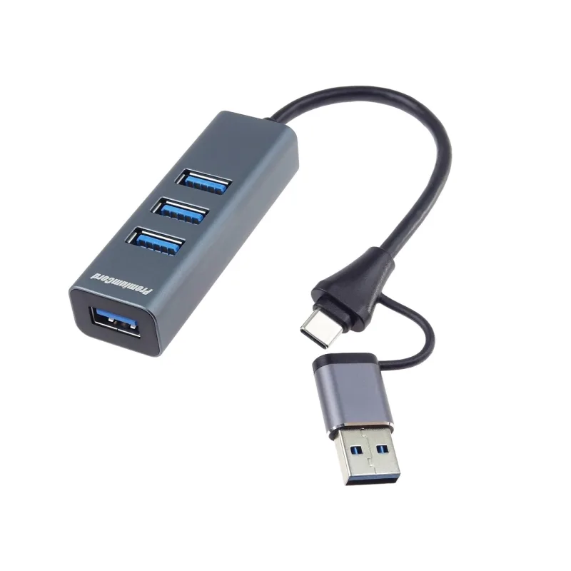 PremiumCord 5G Hub USB-C a USB-A na 4x USB-A ku31hub13