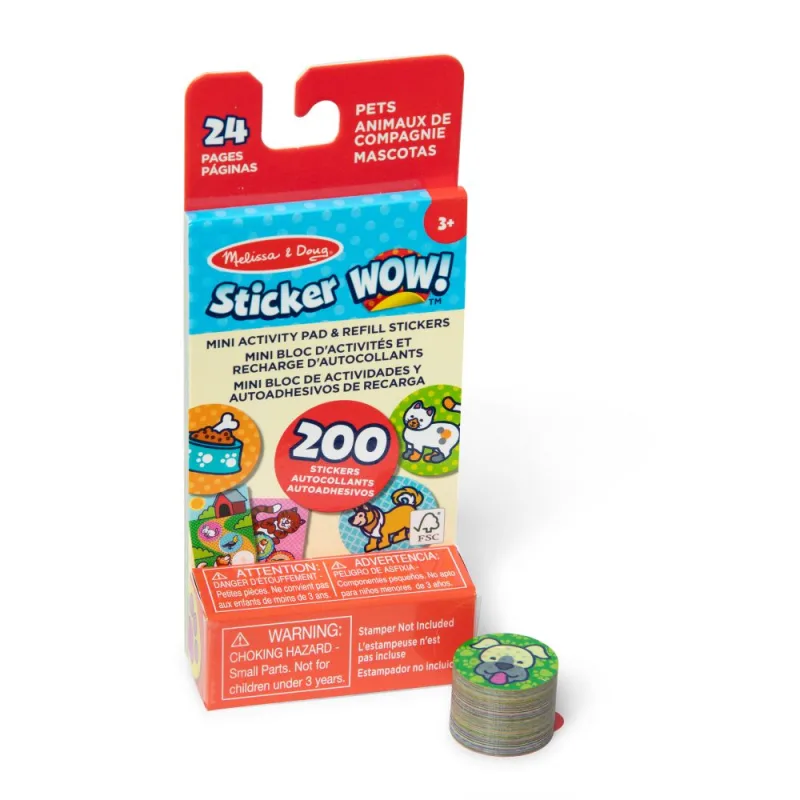 Spin Master MELISSA & DOUG STICKER WOW NÁPLNE SAMOLEPIEK ZVIERATKÁ