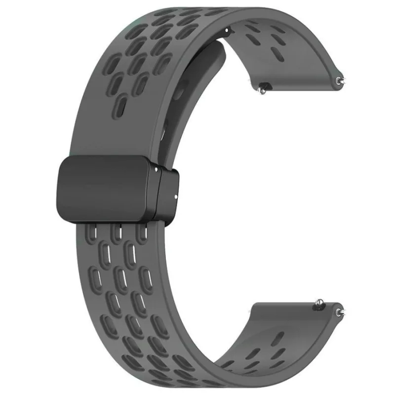 Silikónový remienok s magnetickou preklápacou sponou 22 mm šedý A-NIS AS0475.07-22