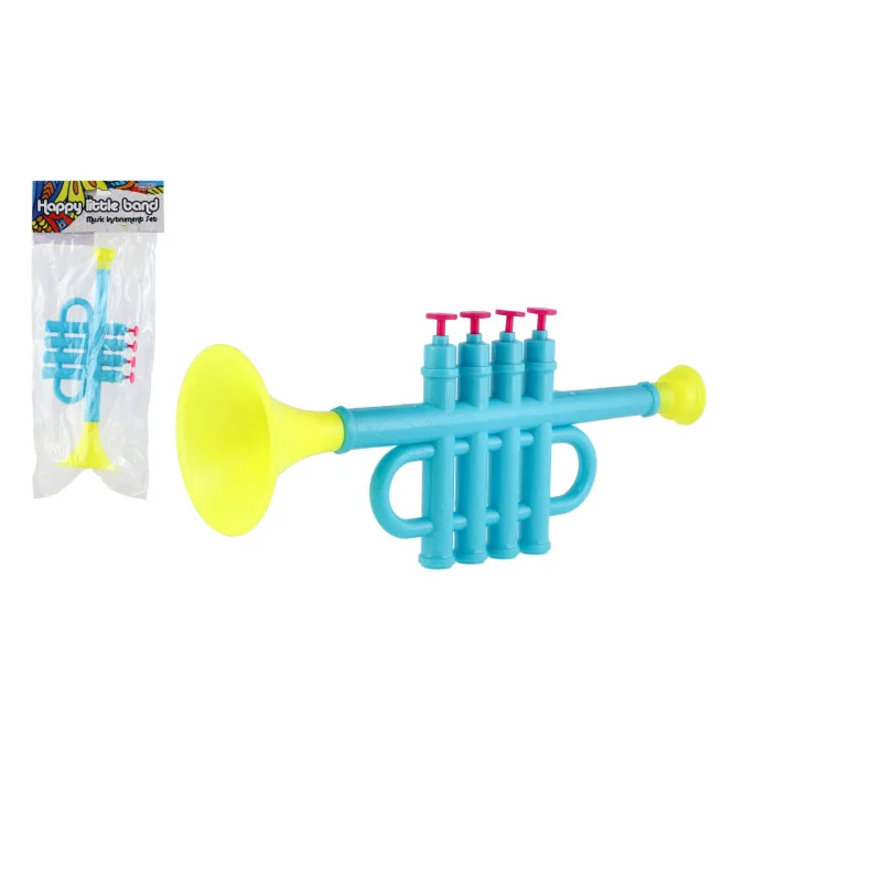 Teddies Trubka/Trumpeta plast 25cm 2 farby v sáčku