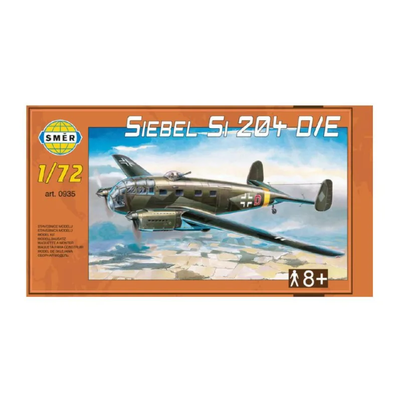 Směr Smer Model Siebel Si 204 D/E 1:72 29,5x16,6cm v krabici 34x19x5,5cm