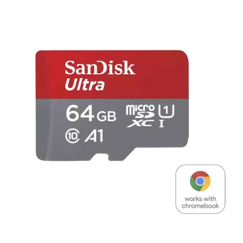 SanDisk Ultra 64GB microSD card for Chromebook 150MBps (SDSQUAB-064G-GN6FA)