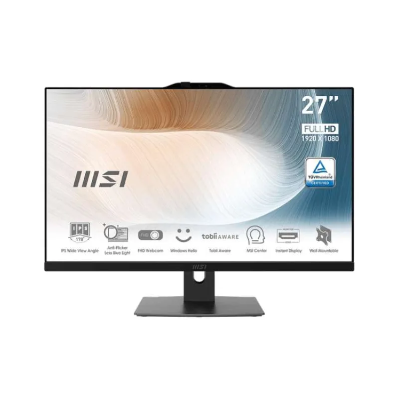 MSI AIO Modern AM272P 1M-1293XEU, Intel Core 5 120U, 27‘‘ FHD, Anti-Glare, 16GB, 512GB SSD, N/A, N/A, Black (Modern AM272P 1M-1293XEU)