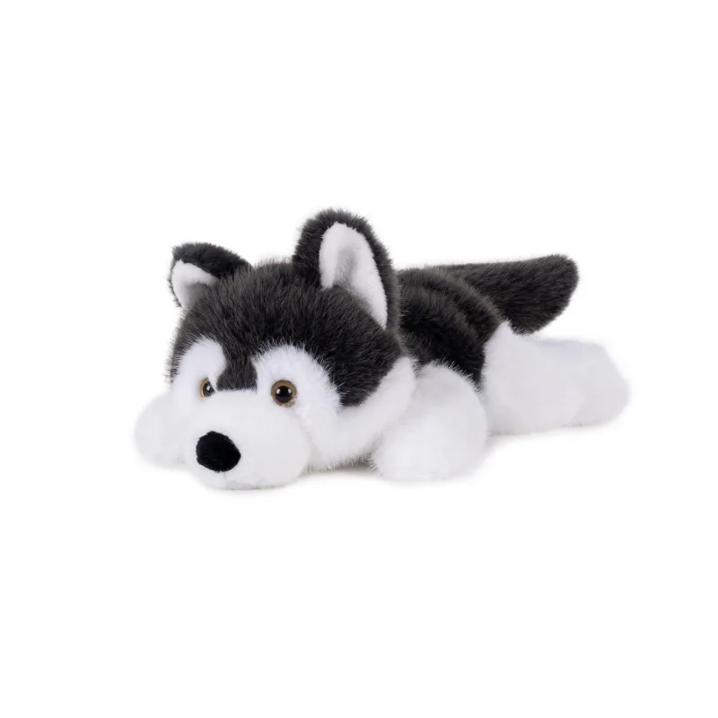 Teddies Pes husky ležiaci plyš 30cm 0m+