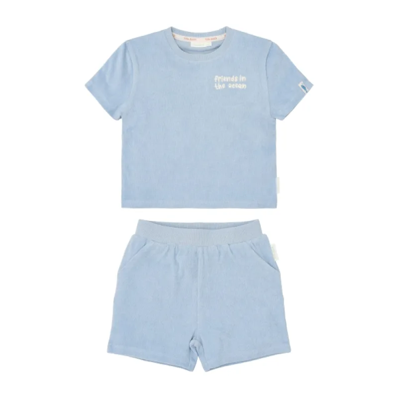 Little Dutch Tričko a kraťasy Ocean World Blue veľ. 74/80