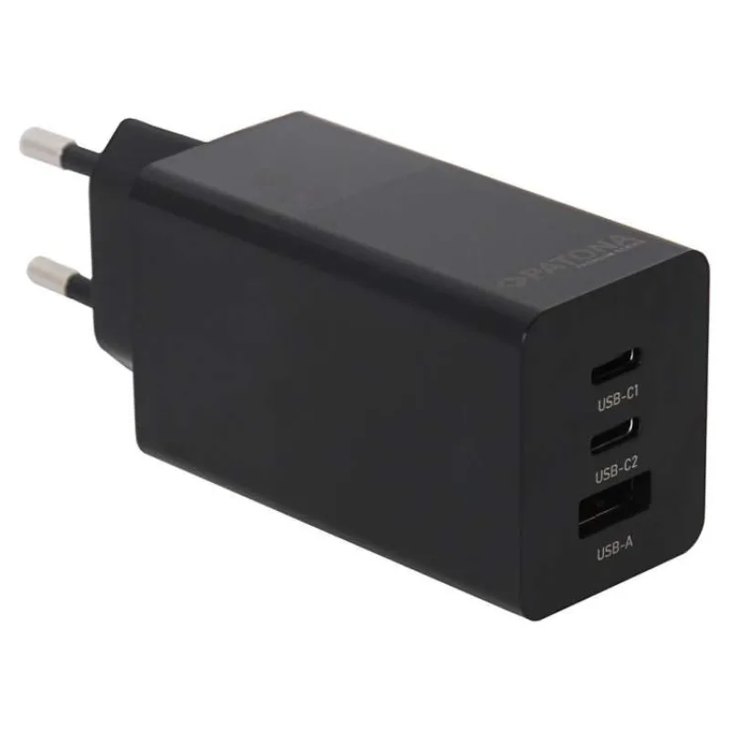 PATONA napájecí adaptér Power delivery 65W 2xUSB-C/USB-A -PD 3.0 (PT2640)