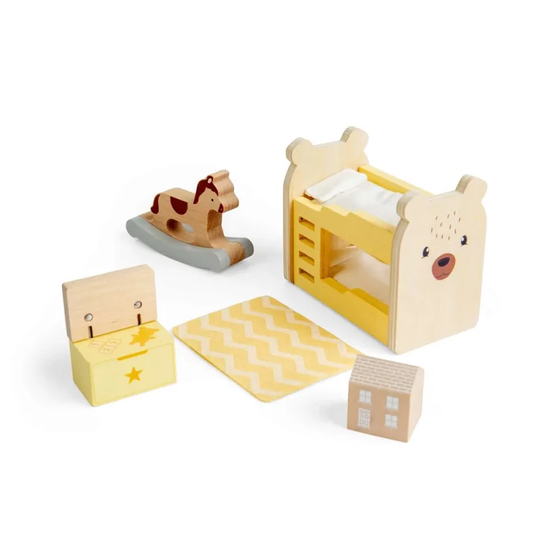 Bigjigs Toys Bigjigs Toys Drevený nábytok do domčeka pre bábiky Detská izba