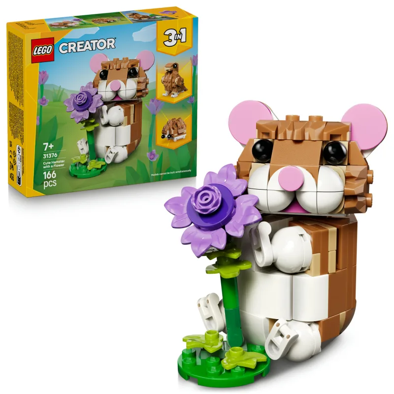 LEGO Creator 31376 Roztomilý škrečok s kvetinou
