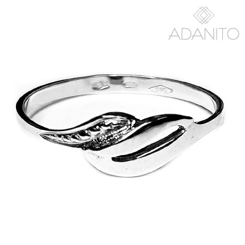 ADANITO FENF177B - Zlatý prsteň z bieleho zlata 55 mm 1.05 g