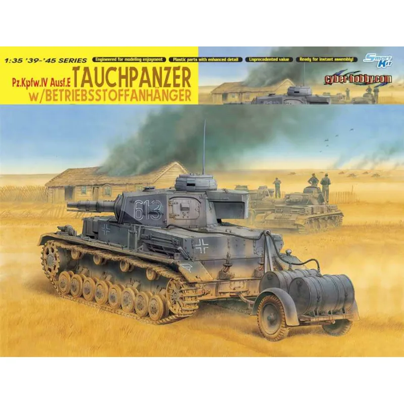 Dragon Model Kit tank 6402 - Pz.Kpfw.IV Ausf.E TAUCHPANZER s/BETRIEBSSTOFFANHÄNGER (1:35)
