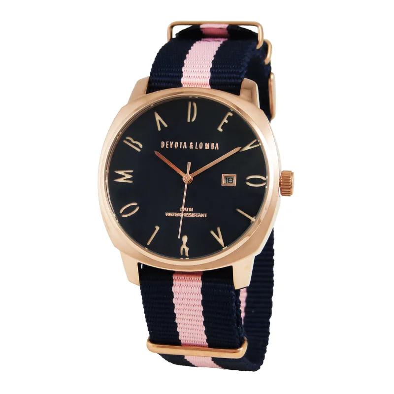Hodinky DEVOTA & LOMBA unisex DL8MSPBLPK3BU (42MM)