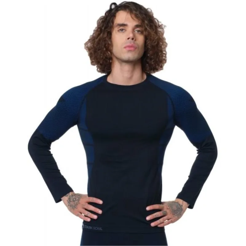 Stark Soul® Pánske Lyžiarske Termoprádlo vrchný diel s dlhým rukávom modré Farba: Modrá, Veľkosť: L-XL