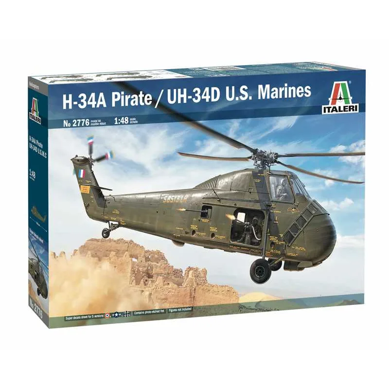 Italeri Model Kit vrtuľník 2776 - H-34A Pirate /UH-34D U.S. Maríny (1:48)