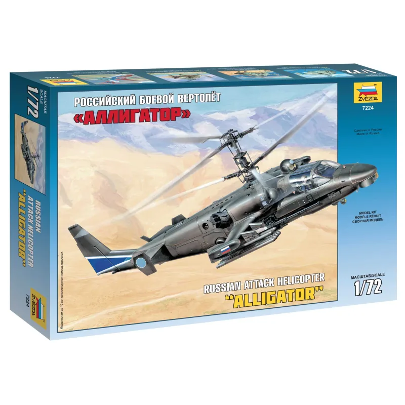 Zvezda Model Kit vrtuľník 7224 - Kamov Ka-52 "Alligator" Combat Helicopter (1:72)