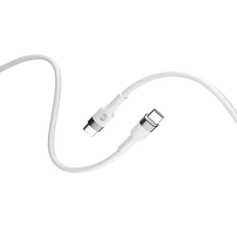Datový kabel Forever Flexible USB-C/USB-C 1m 60W bílý GSM115427