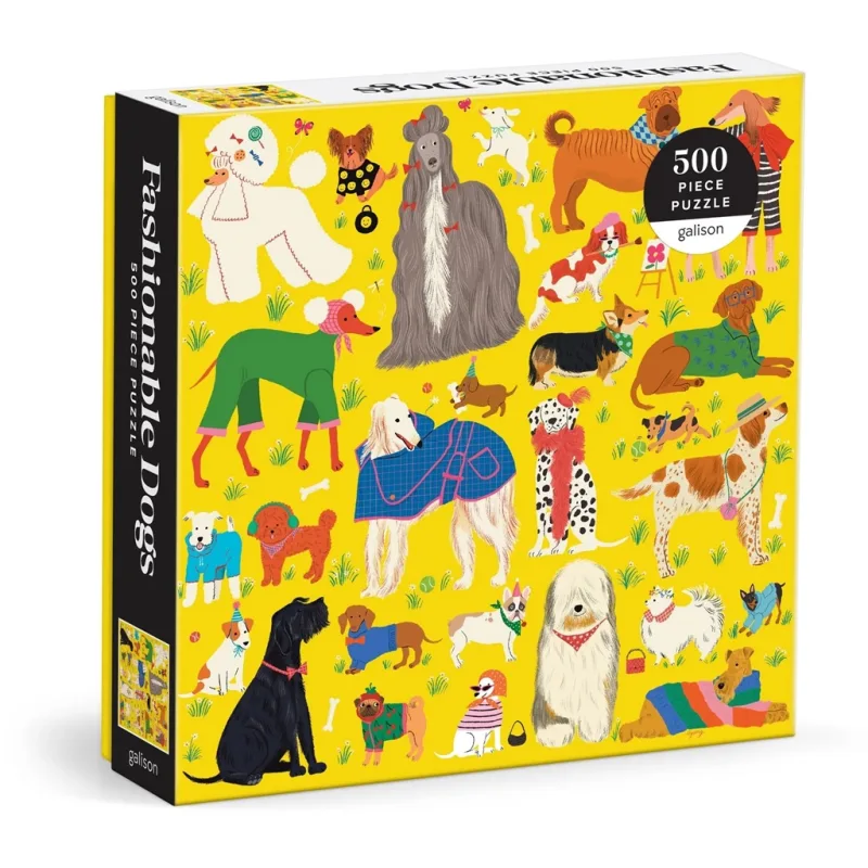 Galison Galison Puzzle Štýloví psy 500 dielikov