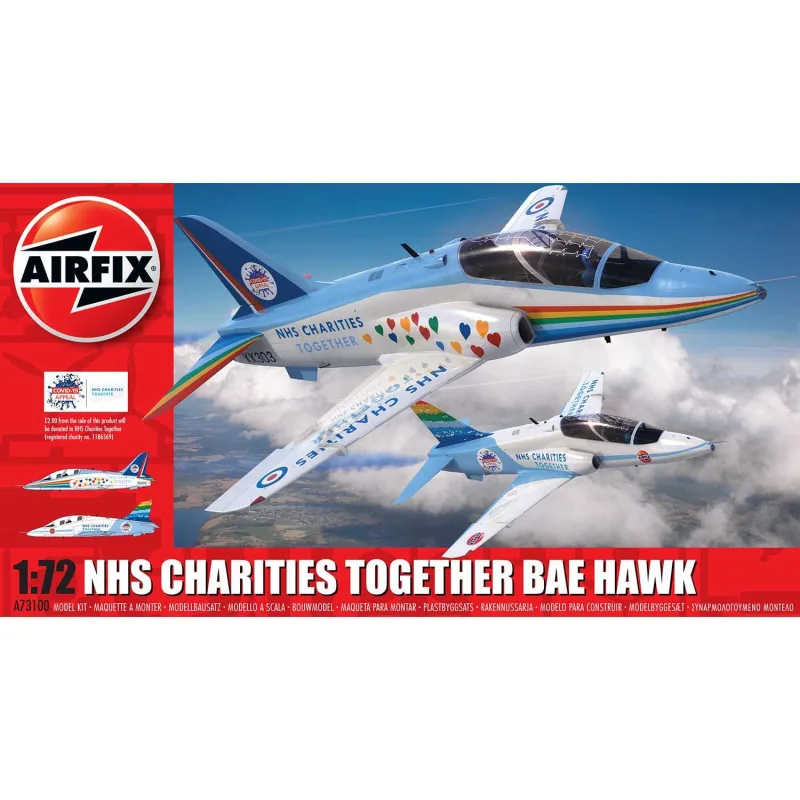 Airfix Classic Kit lietadlo A73100 - NHS Charities Together Hawk (1:72)