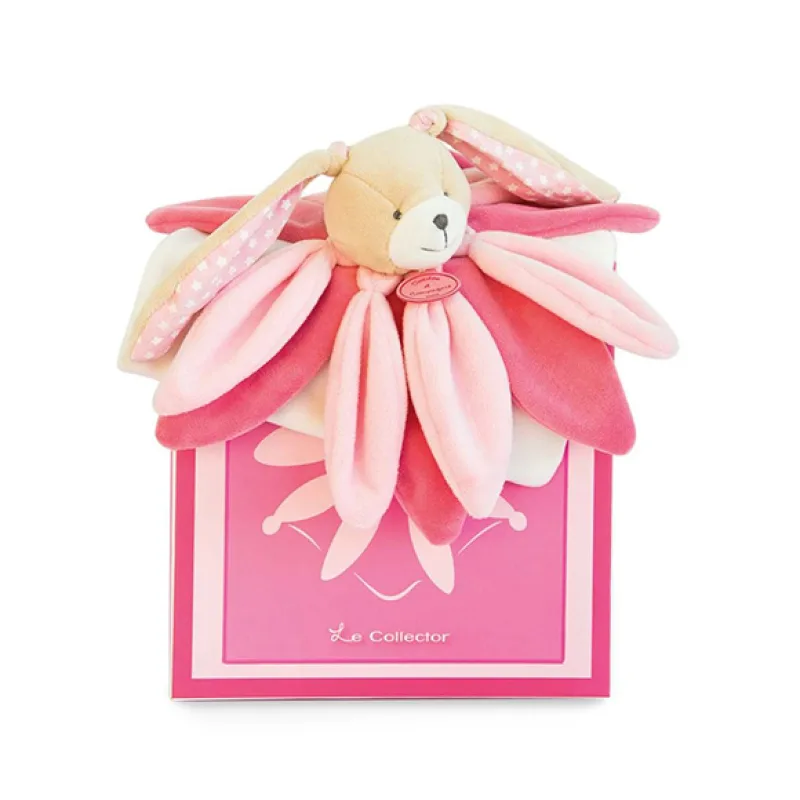 Doudou et Compagnie Paris Doudou Darčeková sada - plyšový muchláčik králiček ružový 28 cm