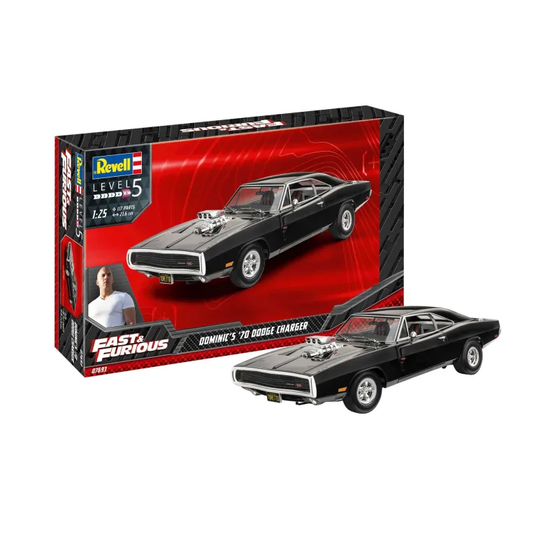 Revell Plastic ModelKit auto 07693 - Fast & Furious - Dominicov 1970 Dodge Charger (1:25)