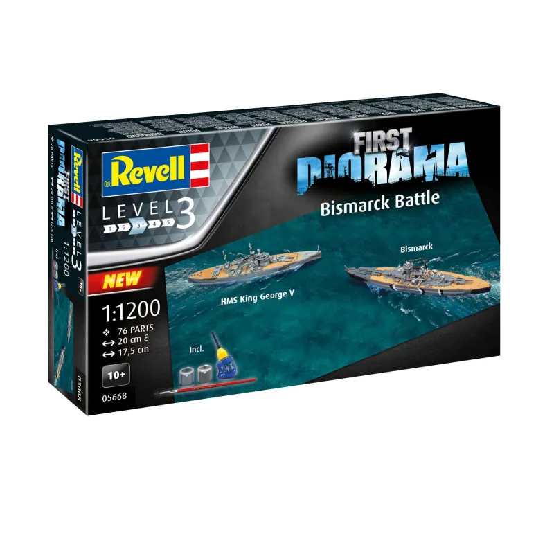 Revell Gift-Set lode 05668 - Bismarck Battle (1:1200)