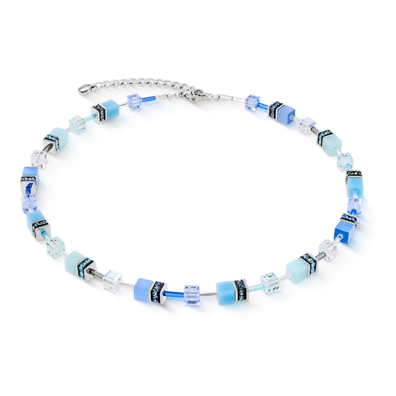 Dámsky náhrdelník Coeur de Lion GeoCUBE® Iconic aqua-blue 2838/10-2007