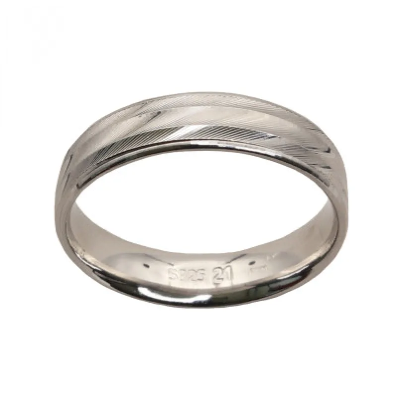 Strieborný snubný prsteň KA R3122, 50