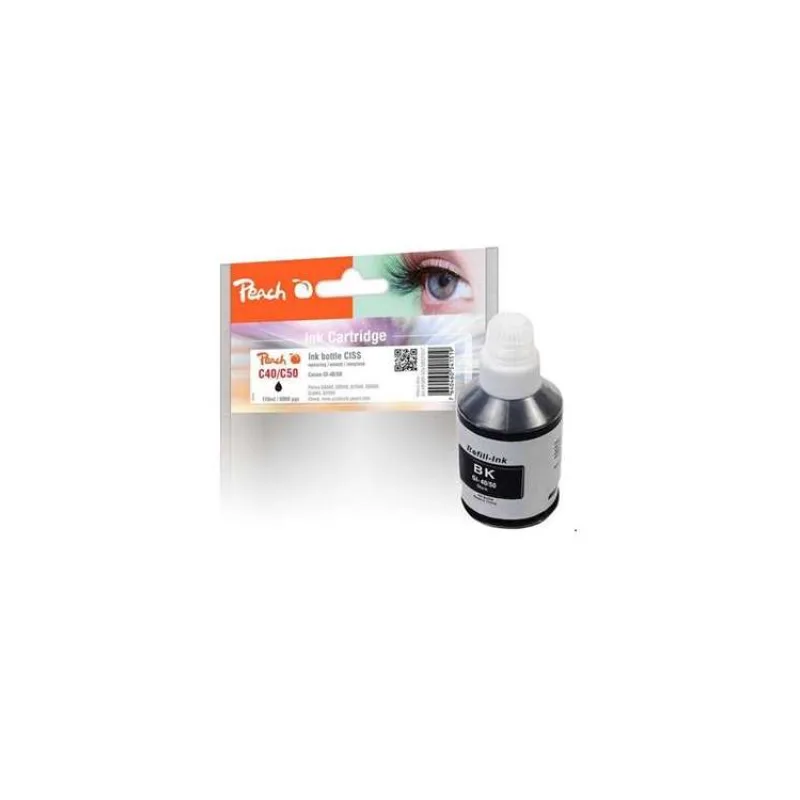 PEACH kompatibilní cartridge Canon GI-40/50, black, 170ml (321017)