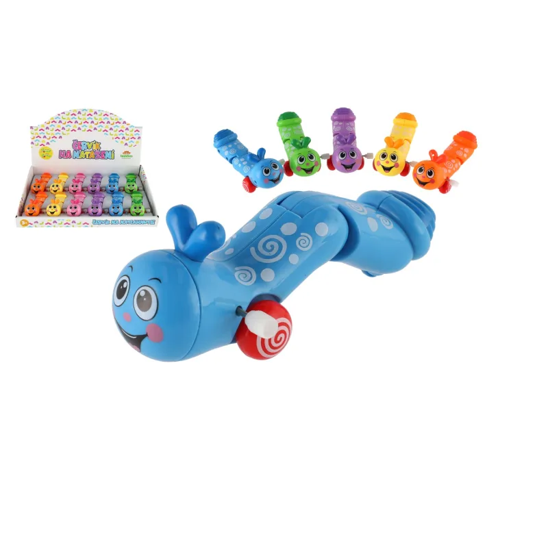 Teddies Červík na natiahnutie lezúci plast 13cm 6 farieb