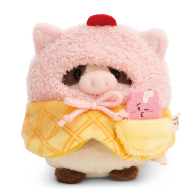 NICI MyMochi Kravička Moona 8 cm v kostýme zmrzliny a milkshake, darčekové balenie
