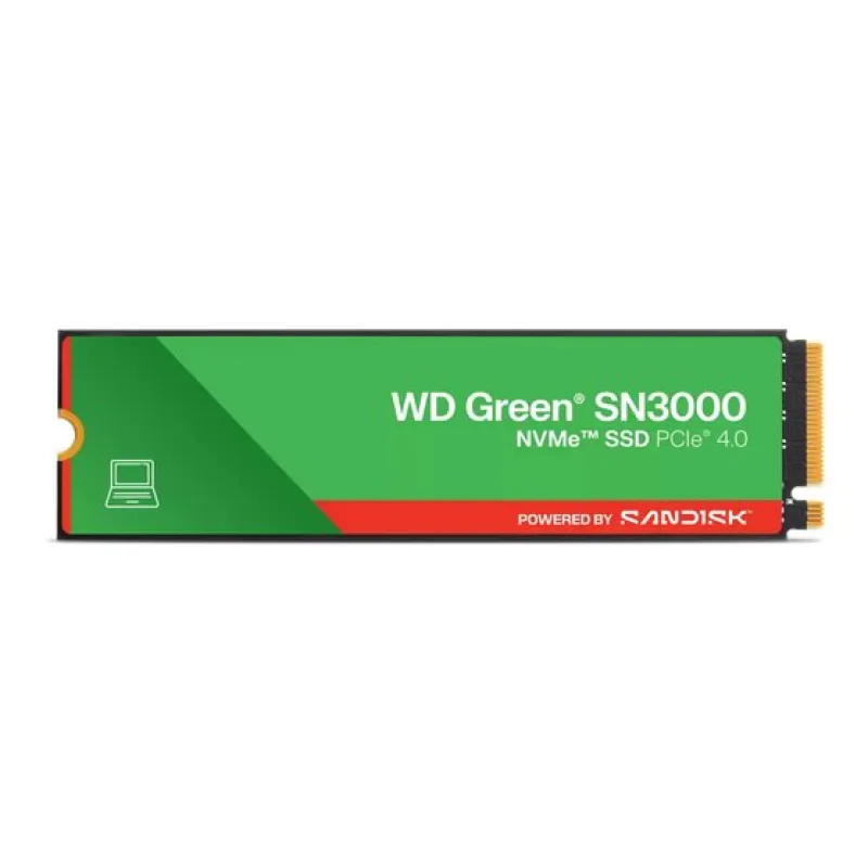 WD Green SN3000 SSD Powered by SanDisk 1TB M.2 NVMe Gen4 5000/4200MBps…
