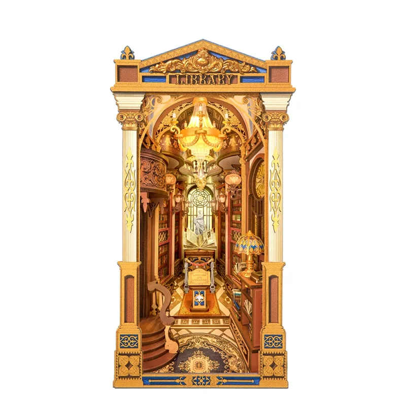 RoboTime RoboTime 3D skladačka Zarážka na knihy Miniatúra domčeka Knižnica divov