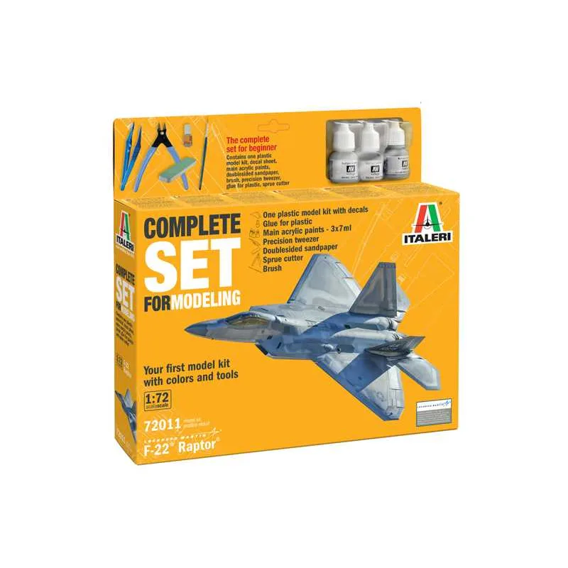 Italeri Model Set lietadlo 72011 - 1:72 F-22 Raptor (1:72)