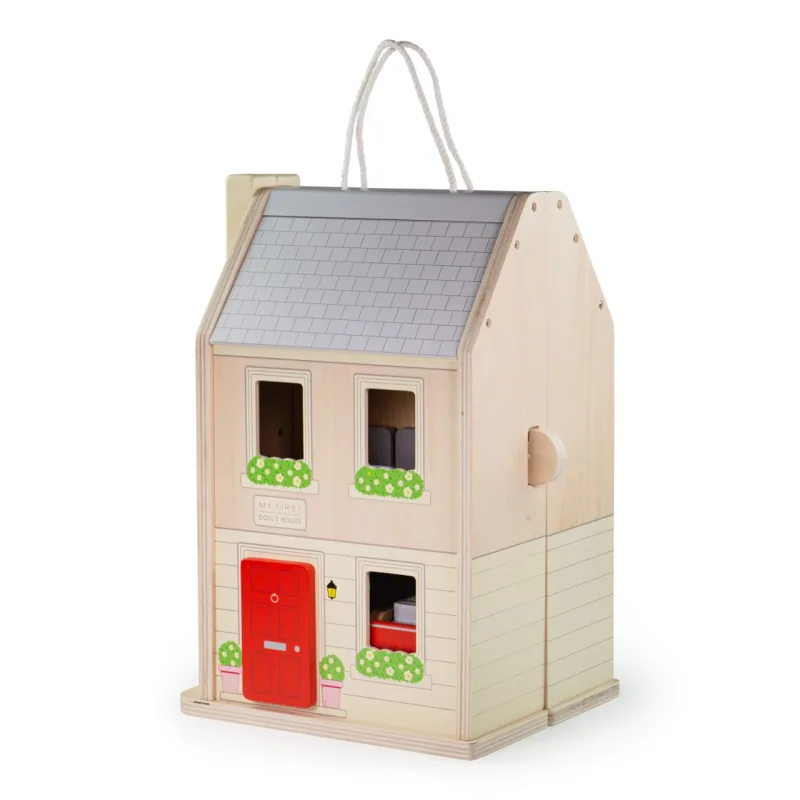 Bigjigs Toys Bigjigs Toys Rozkladací domček s príslušenstvom