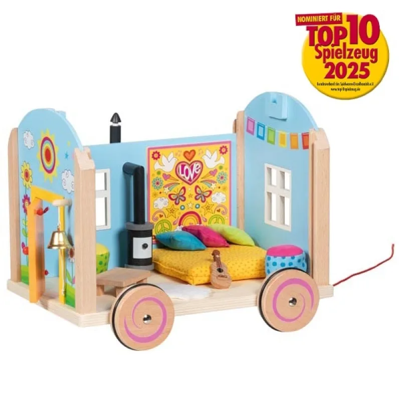 Goki Goki Drevený karavan pre bábiky