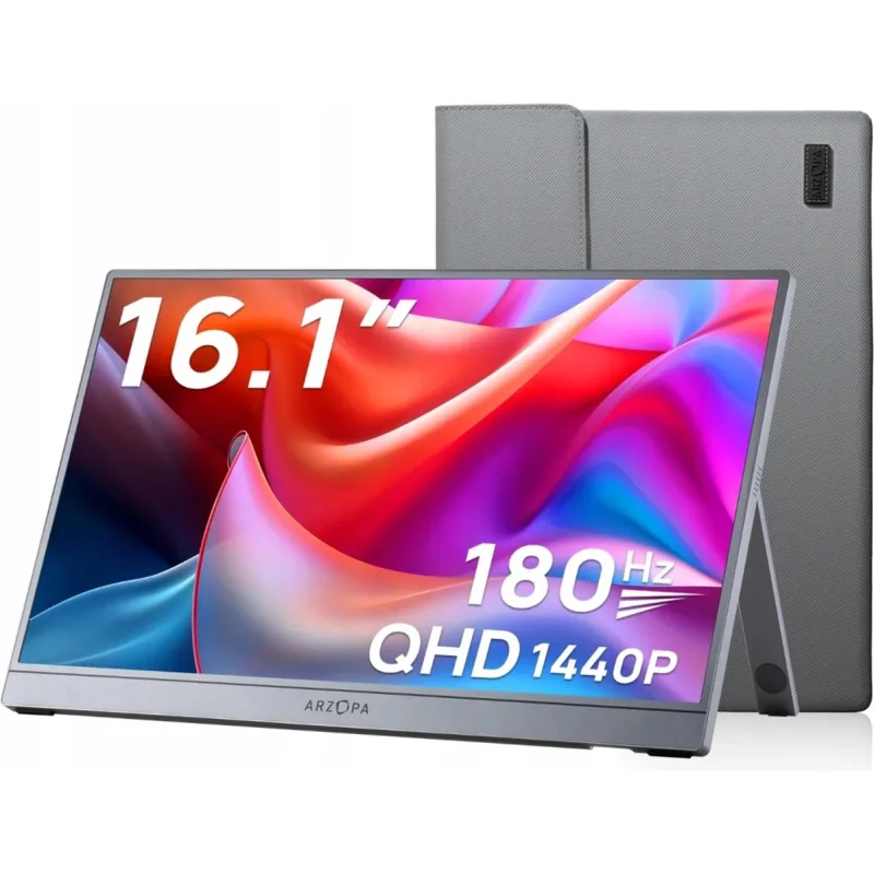 Arzopa Z3FC Portable Monitor 16.1" 180hz IPS 2K 1440P Metal Housing…