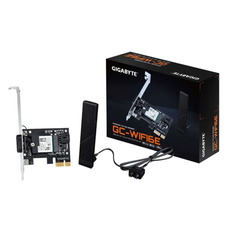 GIGABYTE PCI-E Wifi+BT 1200MBps 802.11a/x Wi-Fi 6E (GC-WIFI6E)
