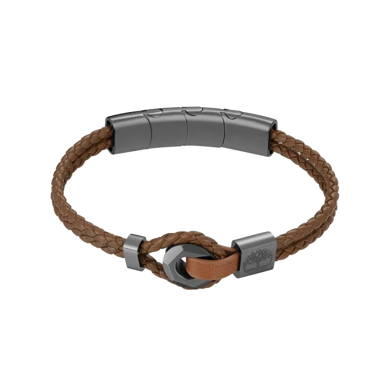 Pánsky kožený náramok Timberland hnedý TDAGB0002503
