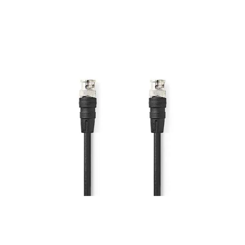 Nedis CVGL01000BK10 - Video kabel BNC | BNC Zástrčka - BNC Zástrčka | 1 m | Černá (CVGL01000BK10)
