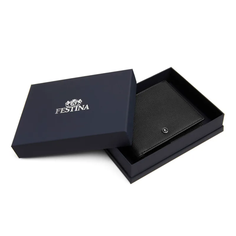 FESTINA pánska kožená peňaženka Button black FLW326A