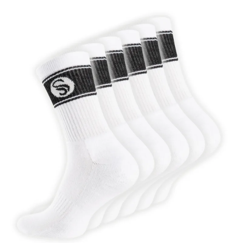 Stark Soul® Retro Look Crew Perfektné Pánske Retro Ponožky 3 páry biele Farba: Biela, Veľkosť: 39 - 42