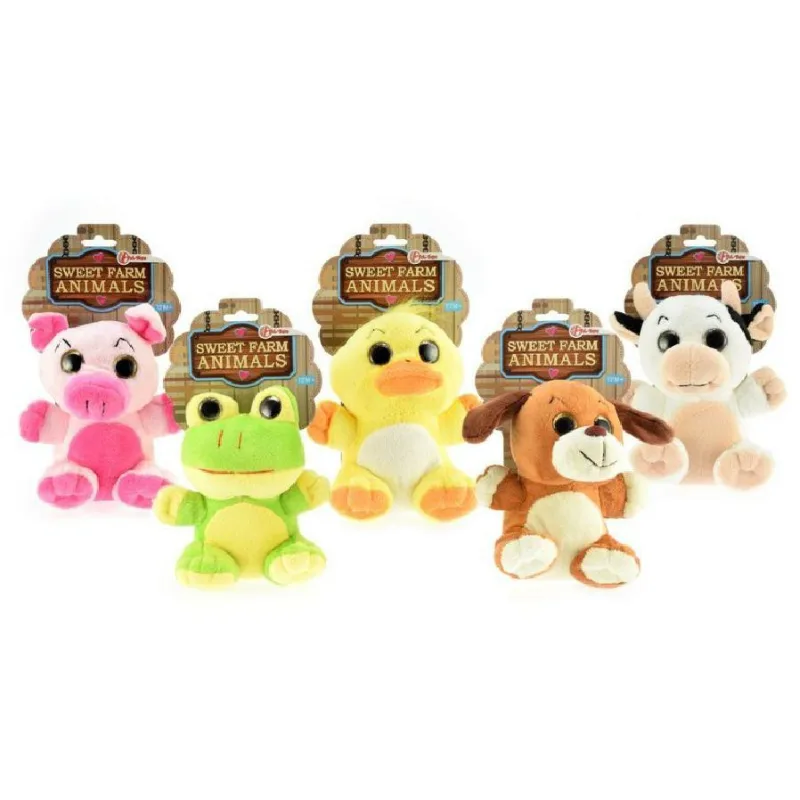 Teddies Zviera plyš veľké oči 18cm asst 5 druhov na karte