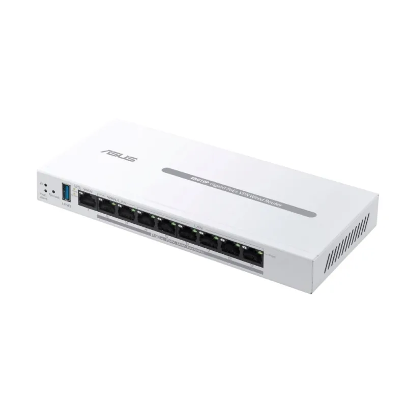 ASUS ExpertWifi EBG19P VPN Router, 8x PoE+ port, Až 3 WAN, 1x USB3.2…