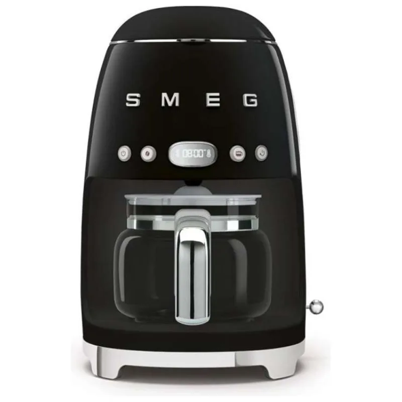 Smeg Retro Style DCF02BLEU překapávač kávy černý, 10 šálků, 1,25 l, automatický start, keep warm (DCF02BLEU)
