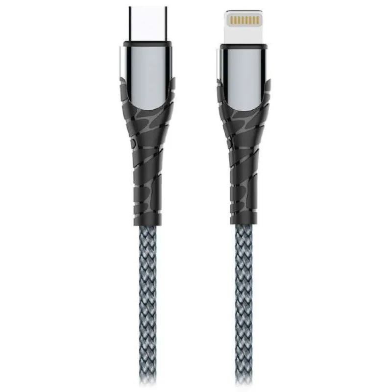 Colorway Datový Kabel Type C-Apple Lightning/ 3.0/ Fast Charging/ 30W/ 2m/ Šedý (CW-CBPDCL036-GR)