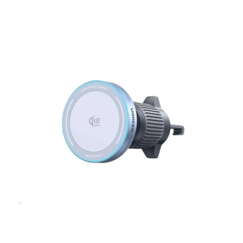 UGREEN magnetická bezdrátová nabíječka do auta MagFlow Qi2 25W, MagSafe, stříbrná (55967)