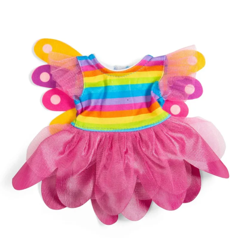 Bigjigs Toys Bigjigs Toys Dúhové šaty víly s krídlami pre bábiku 34 cm